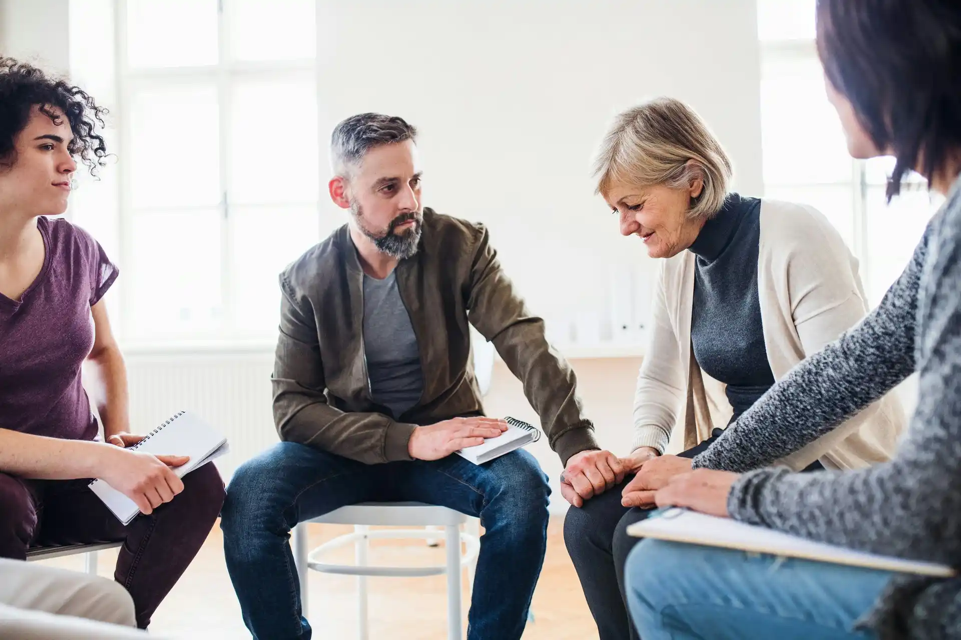 Family participating in a therapy session together